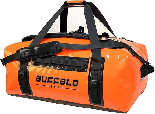 Miniatura 9 de Buffalo Gear Bolsa de lona impermeable de 120 L 150 L Bolsa seca grande Bolsa de aventura para mantener tu equipo seco para viajes, caza,