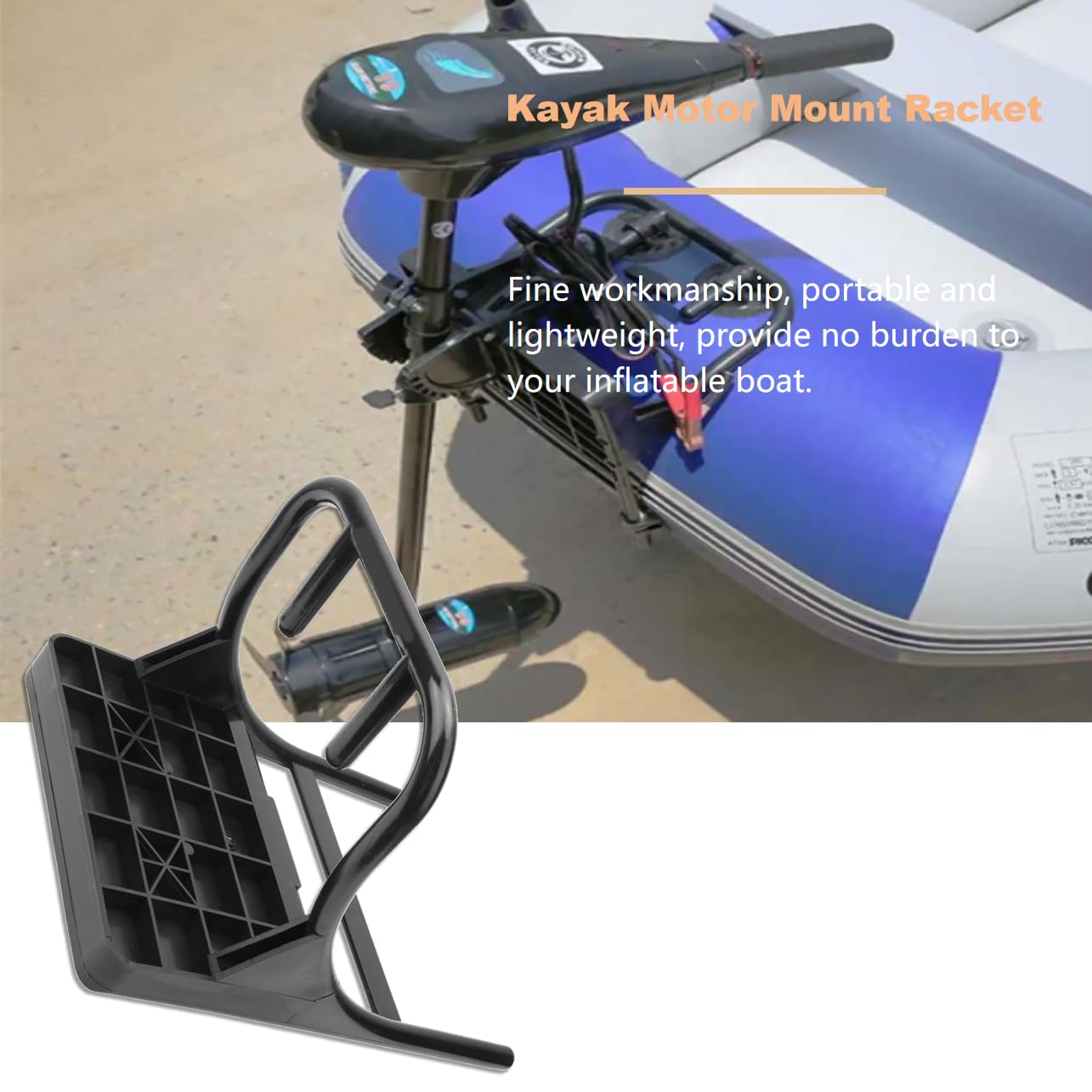 Schlauchboot Motorhalterung und Anglerkajak Motorhalterung für Schlauchboote und Fischerboote - Externe Universal Motorhalterung mit Installationszubehör
