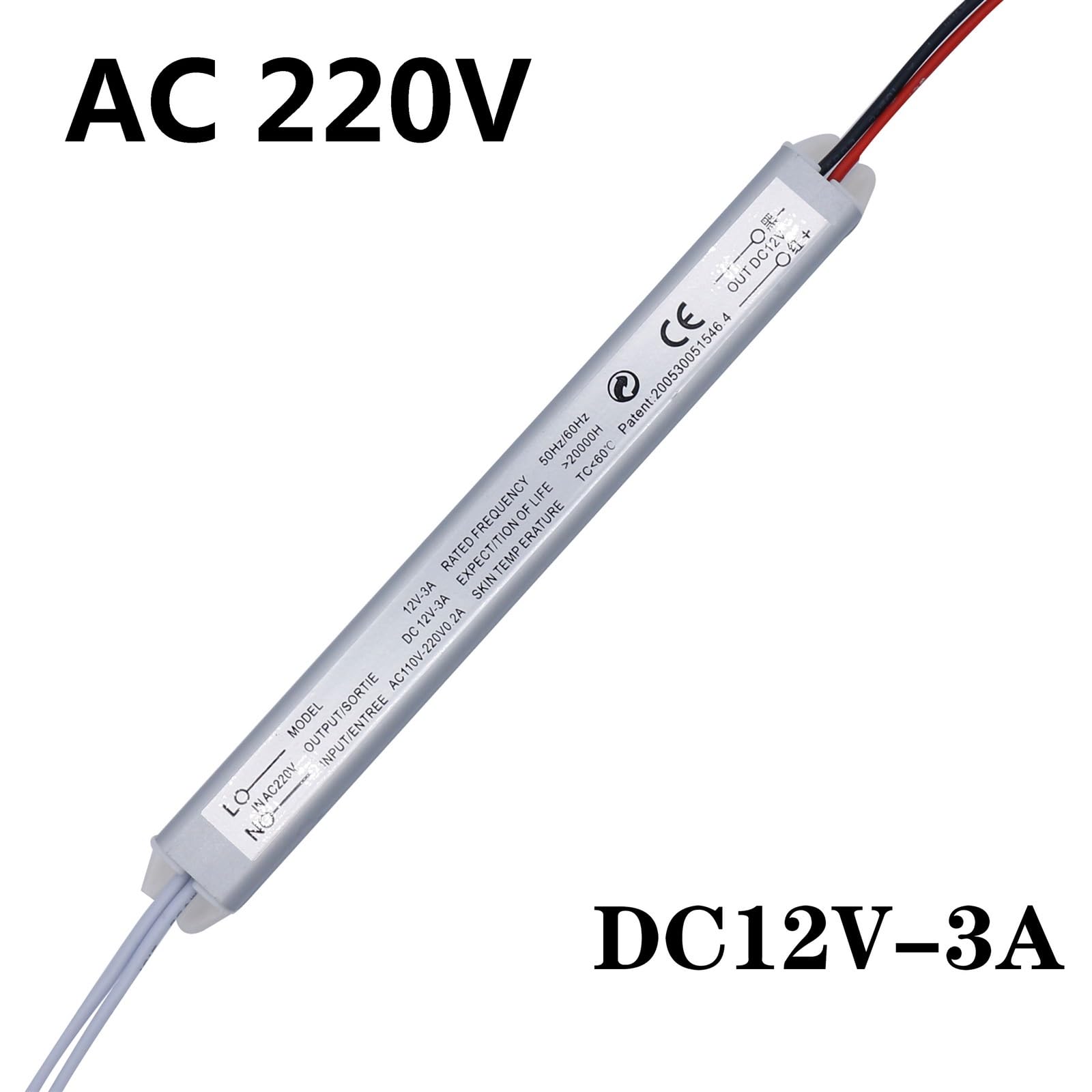 Sterownik LED Zasilacz 220 V do 12 V Przełącznik LED Sterownik Transformator oświetlenia 1A, 2A, 3A, 5A, 6A12W, 24 W, 36 W, 60 W, 72 W do oświetlenia LED (DC12V 6A)