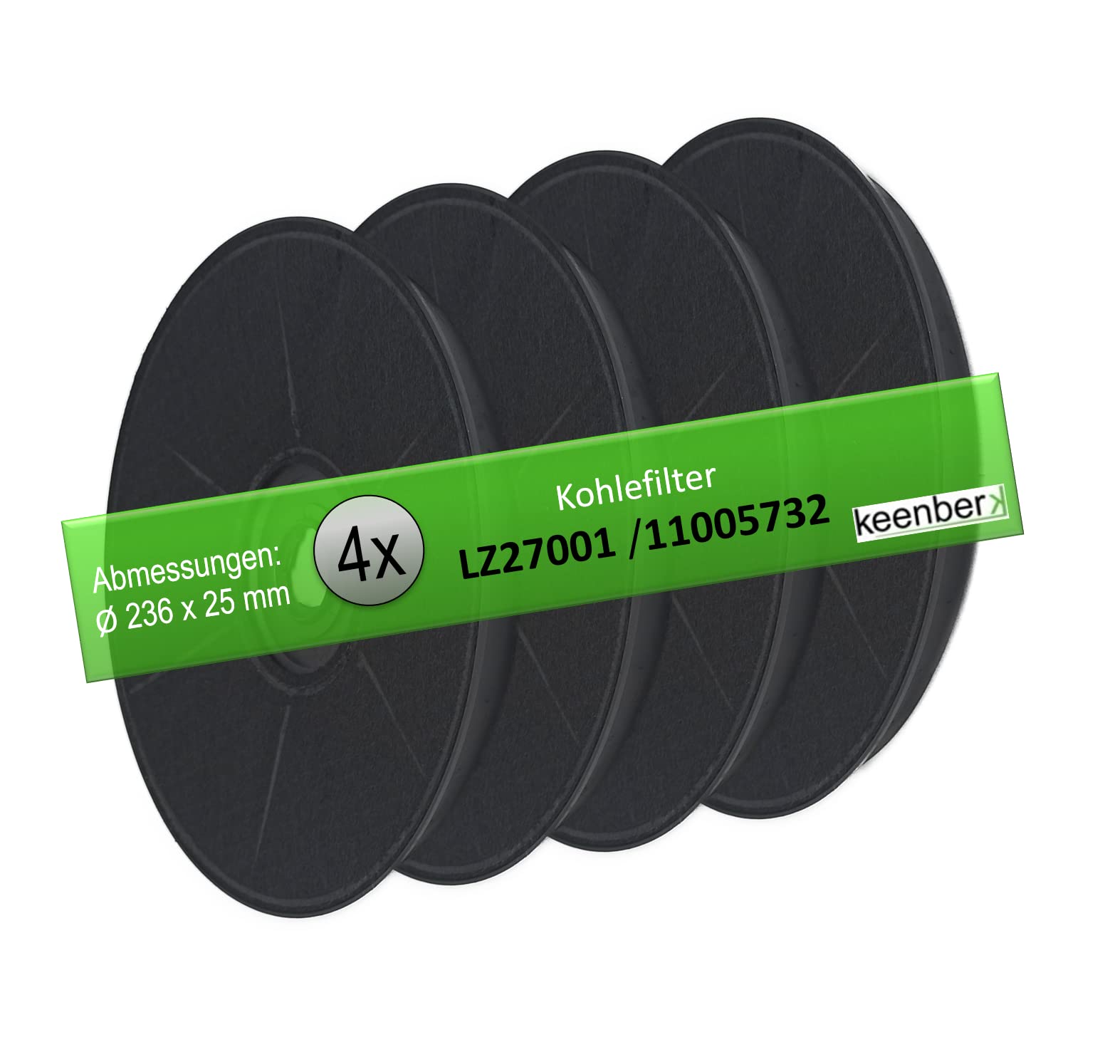 Filtro ai carboni attivi per Siemens LZ27001, adatto per cappe LU11123, diametro circa 23 x 2 cm, vite centrale (4)