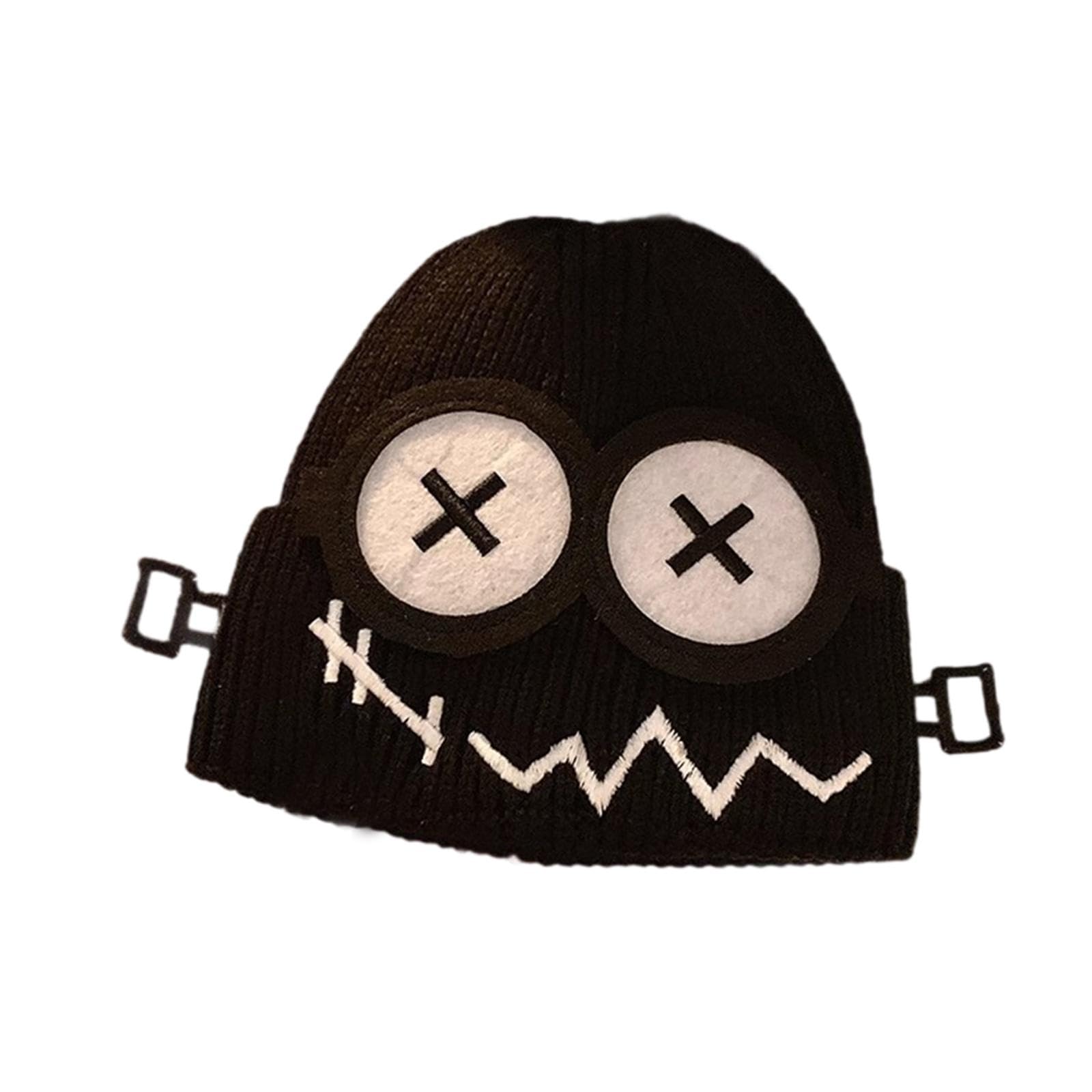 Winter Knitted Beanie Hat Fashionable Comfortable Funny Lightweight Knit Hat Black-image-37
