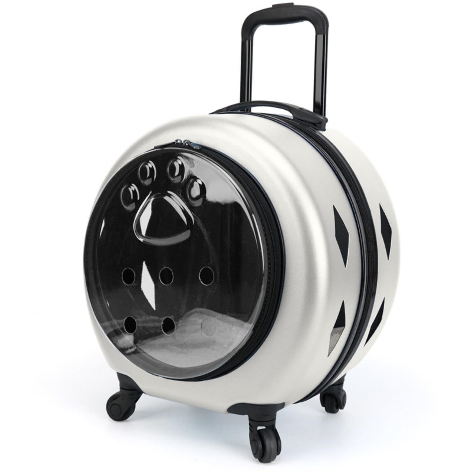 Transportín portátil con asa telescópica ideal para viajes y exteriores