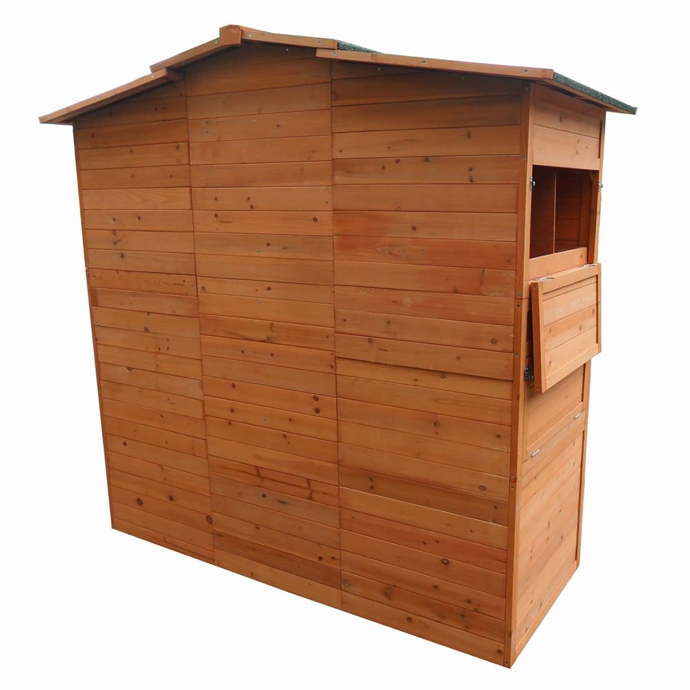 Melko Gallinero XXL de madera con cercado libre, 171 x 166 x 80 cm, incluye 4 nidos + puerta corredera