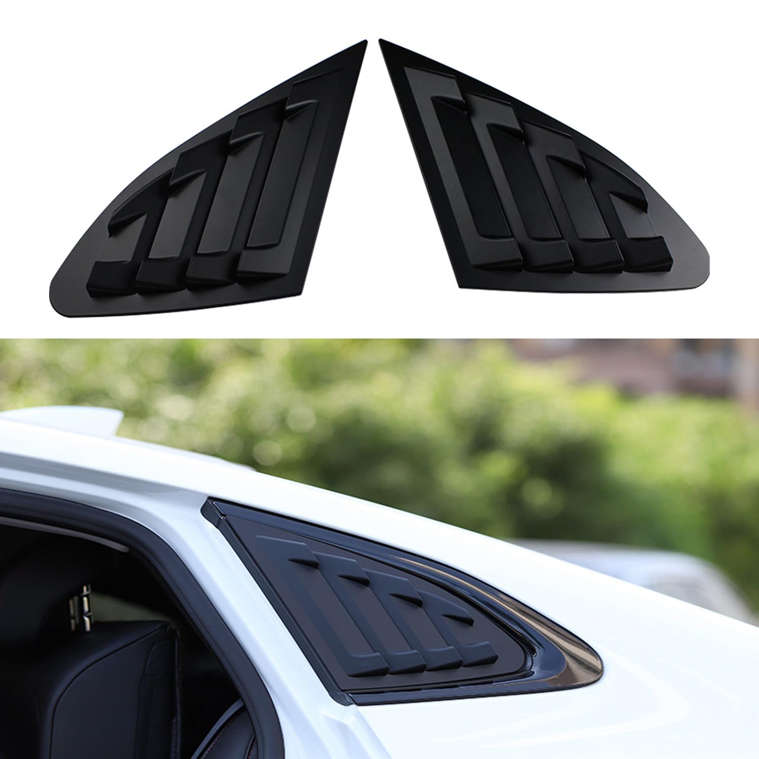 Xhfarce Malibu 2016-2024 Rear Side Window Louvers - Matte Black