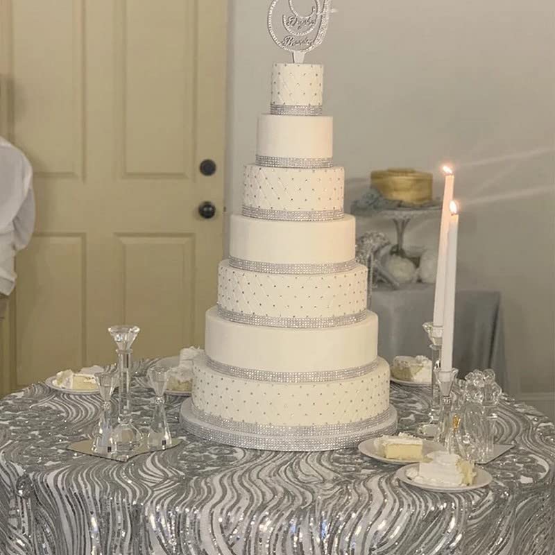 Lealoo Pièce montée Wedding Cake en Polystyrène haute densité, 70 cm de haut, Base Ø 40cm à 10cm, 7 étages