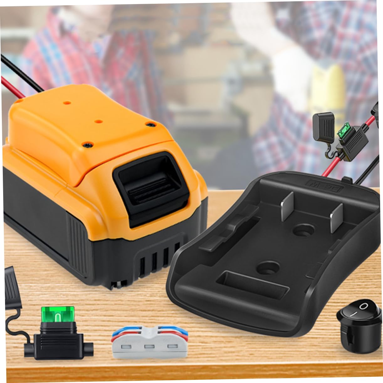 Artibetter 5piezas Adaptador De Batería De Corriente Conector Diy Para Herramientas Eléctricas y Juguetes Fácil De Instalar Compatible Baterías De Iones De Litio