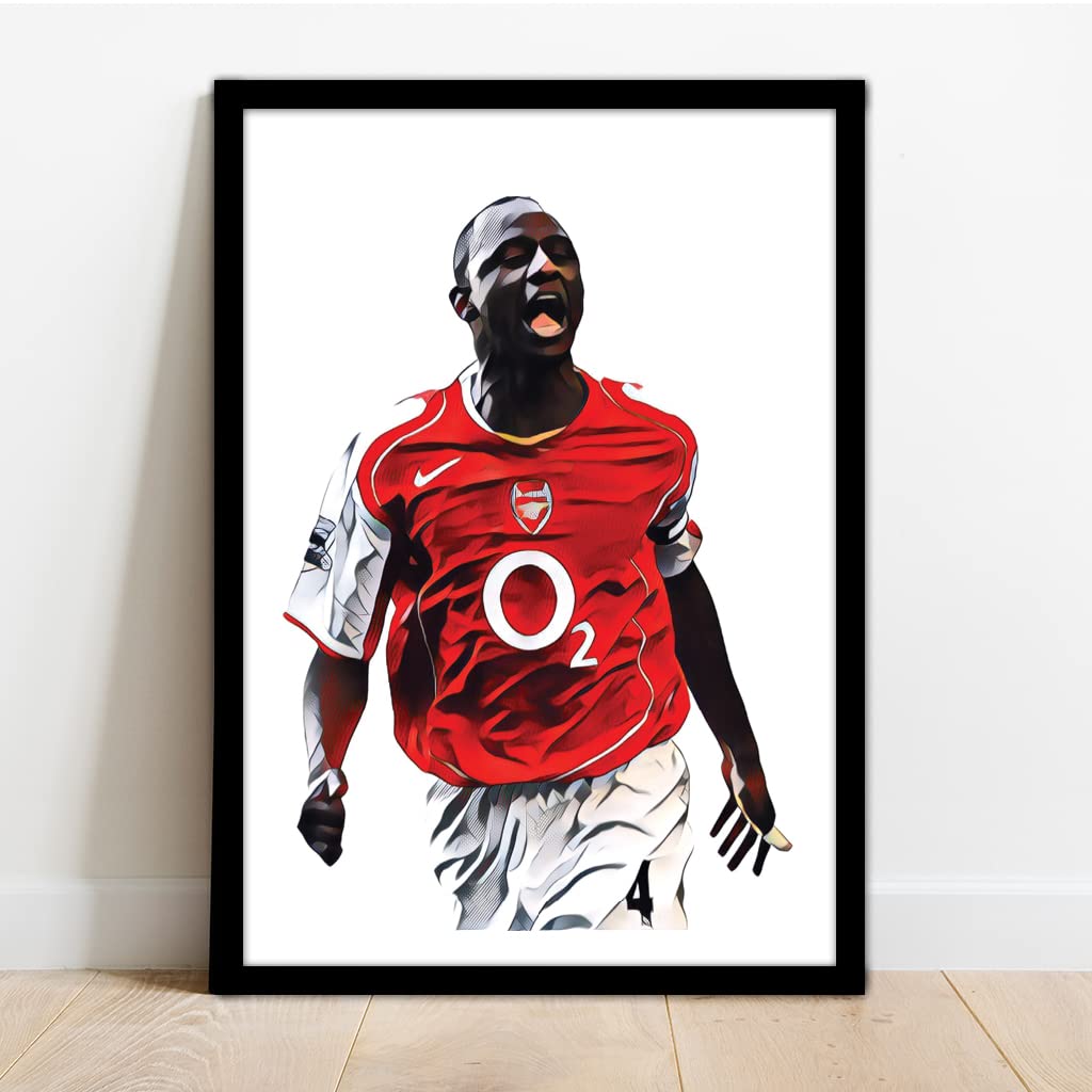 Arsenal - Patrick Vieira - Framed Illustration Print Poster