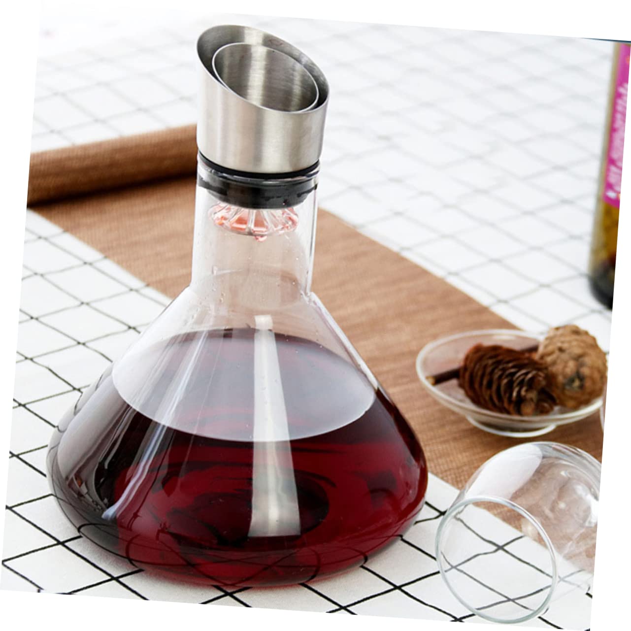Cabilock Decantador De Vino De Borosilicato Para Bodas Jarra De Vino Para Fiestas