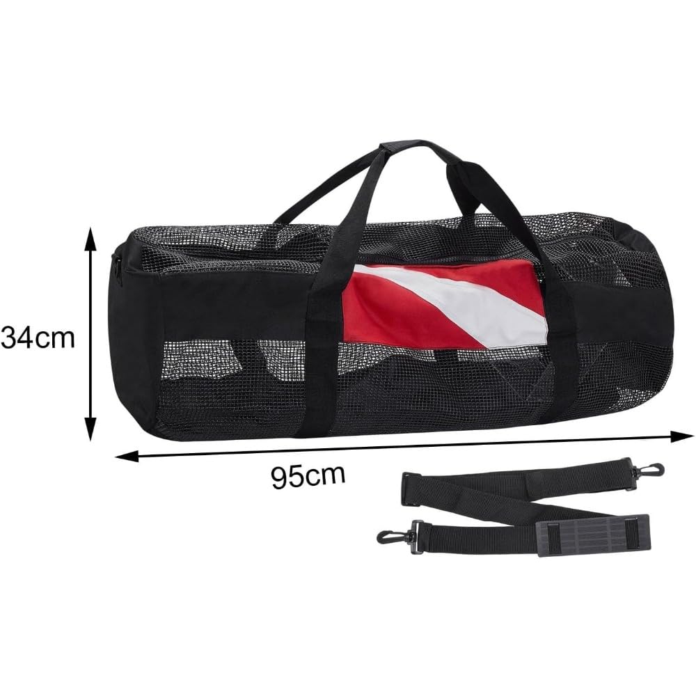 Borsone in rete per immersioni subacquee, in nylon, traspirante, borsa per lo snorkeling
