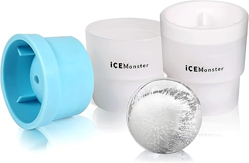 Molde para hacer bolas de hielo, molde de bola de hielo para whisky, molde de esfera de hielo, molde redondo para cubitos de hielo, molde para