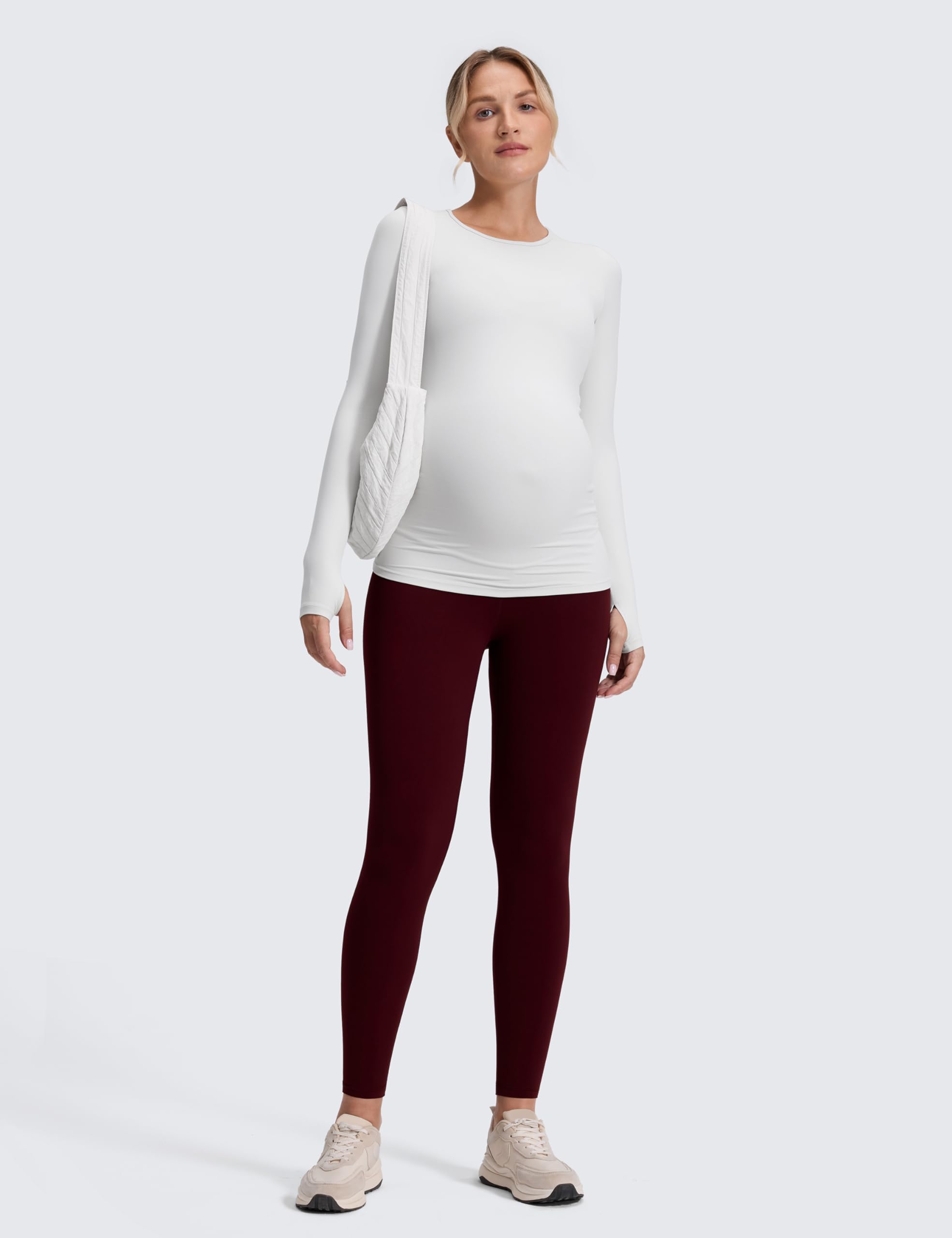 CRZ YOGA Butterluxe Leggings de Maternité Entraînement Yoga Grossesse Pantalonover - 64cm/71cm