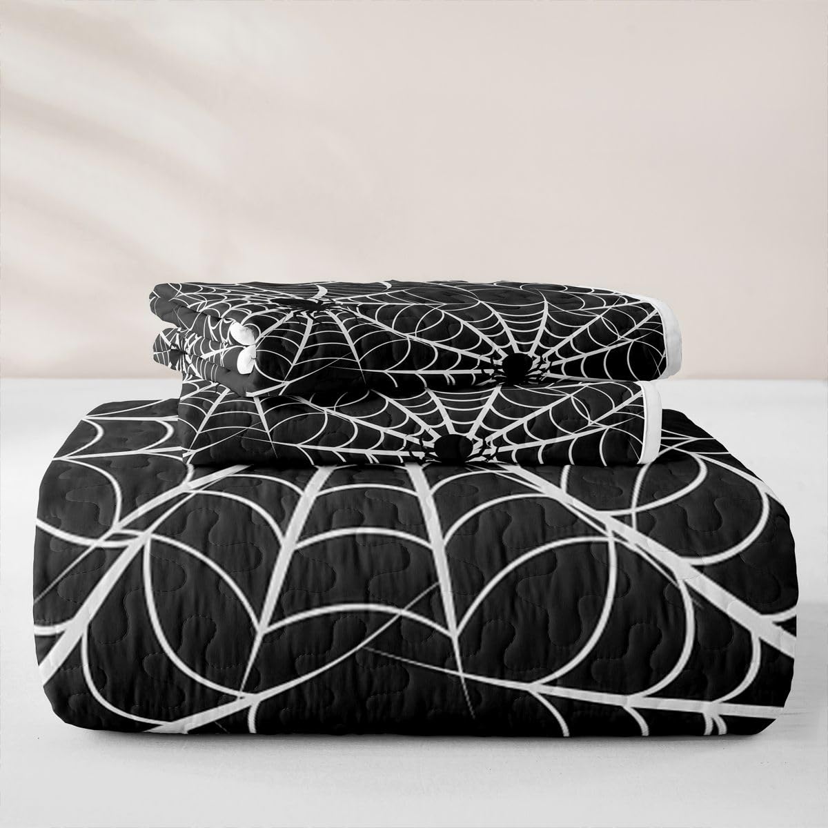 Homewish Set copripiumino matrimoniale per Halloween, 3 pezzi