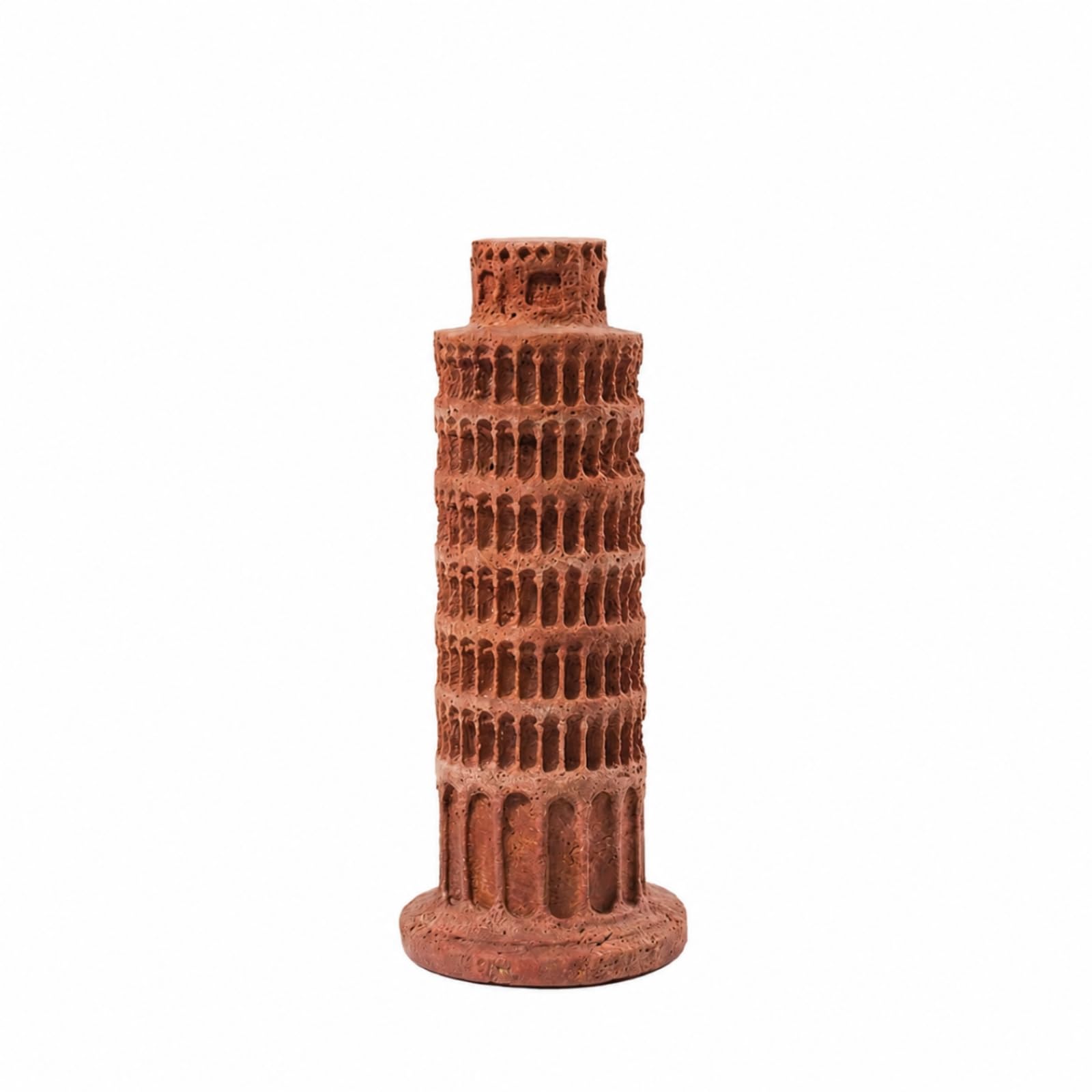 Columna romana de travertino engrosada como pedestal decorativo para recibidor y estudio