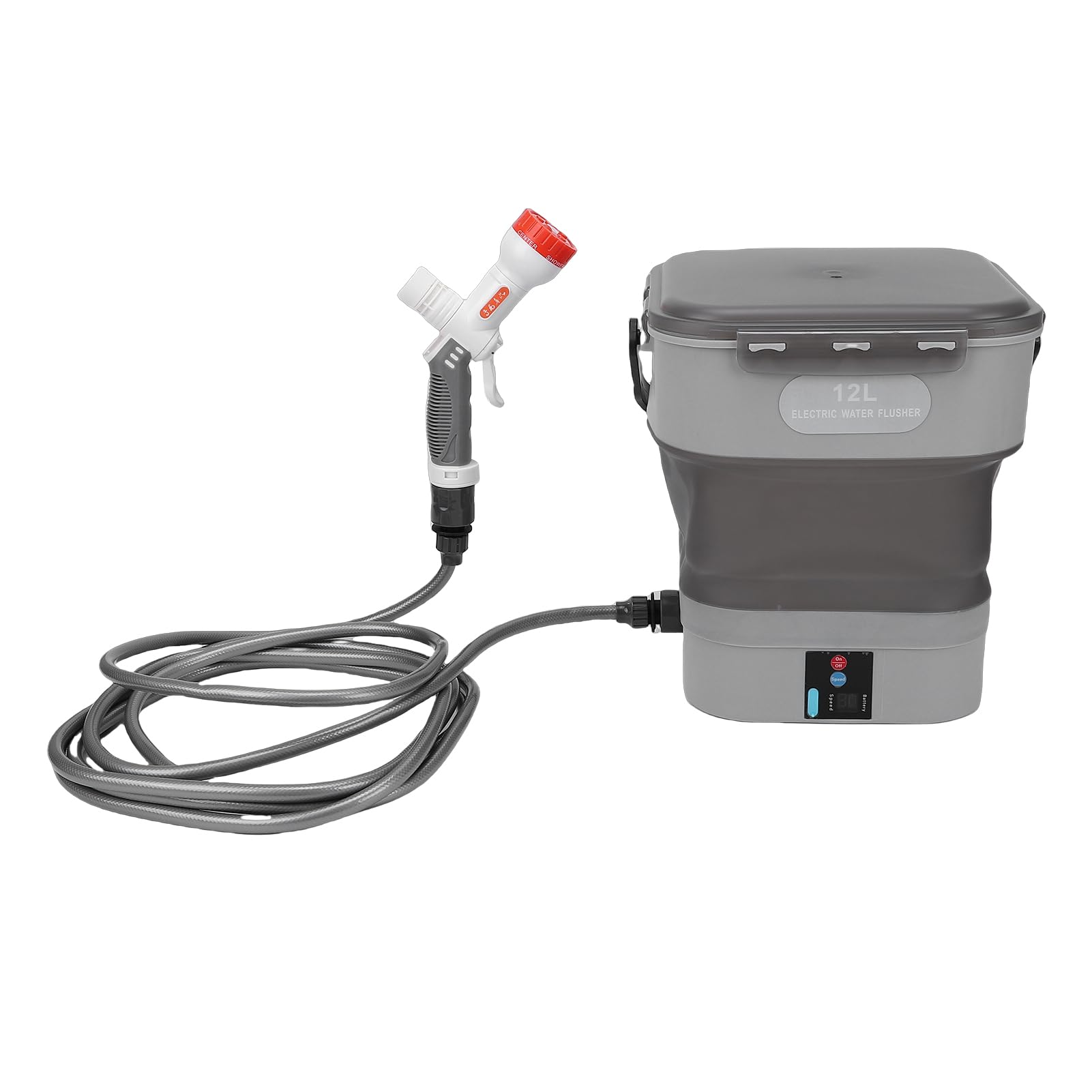 Yctze Spruzzatore a Batteria con Serbatoio D'acqua Pieghevole da 12L, per | Ugello 5 in 1, design portatile, impugnatura ergonomica, uso multiuso