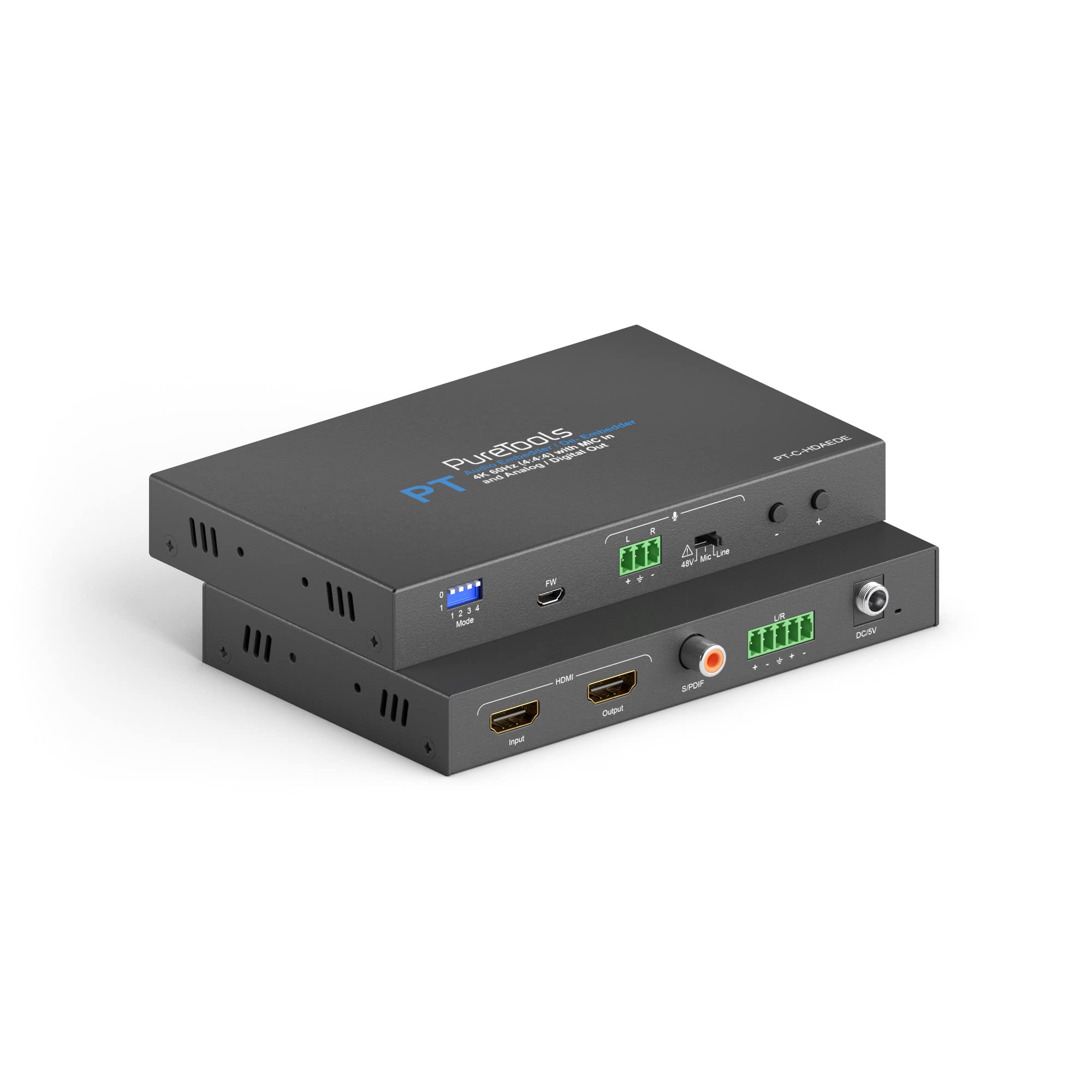 PureTools - HDMI 2.0 Audio Inserter and Extractor, 4K (60Hz 4:4:4)
