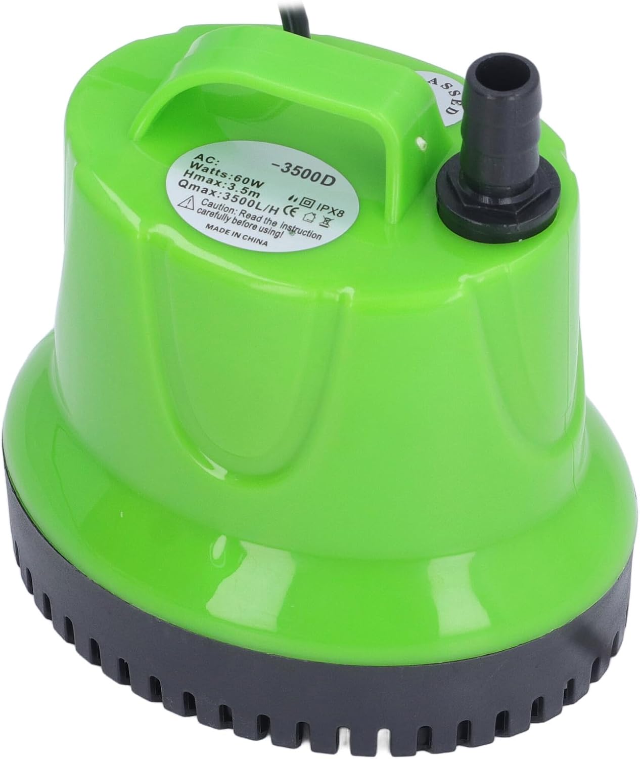 Pond Submersible Water Pump, 925 GPH 60W for Fountain Pool