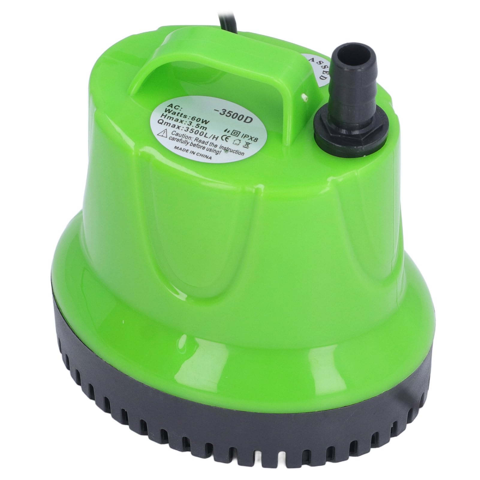 Bomba de Agua Sumergible para Drenaje de Piscina, Bomba de Agua Sumergible de Succión de 360 ​​grados, Elevación Ultra Silenciosa, 60 W, 11,5 Pies para Acuario (Enchufe UE