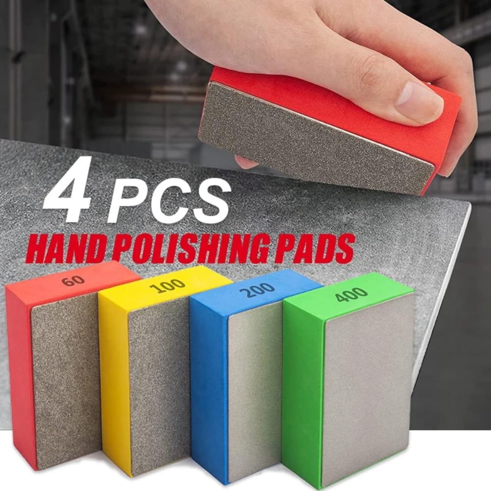 Diamond Polishing Pads, 4Pcs Tile Polishing Pads (60# 100# 200# 400#) - Image 2