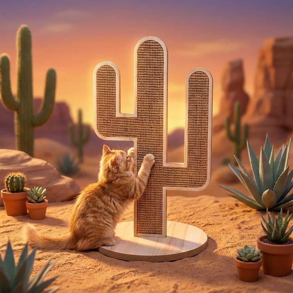 Juguete para Perros y Gatos - Modelo Cactus 1 - Resistente e Interactivo - Estimula el Instinto y Reduce el Aburrimiento