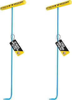 T&T Tools Handy Hook Lifting Tool - 42" Single end 3/8: Steel Manhole Cover Lifter for Covers Sewer Cap Removal Storm Drain Dock Septic Tank Metal Hooks, 2 Pack