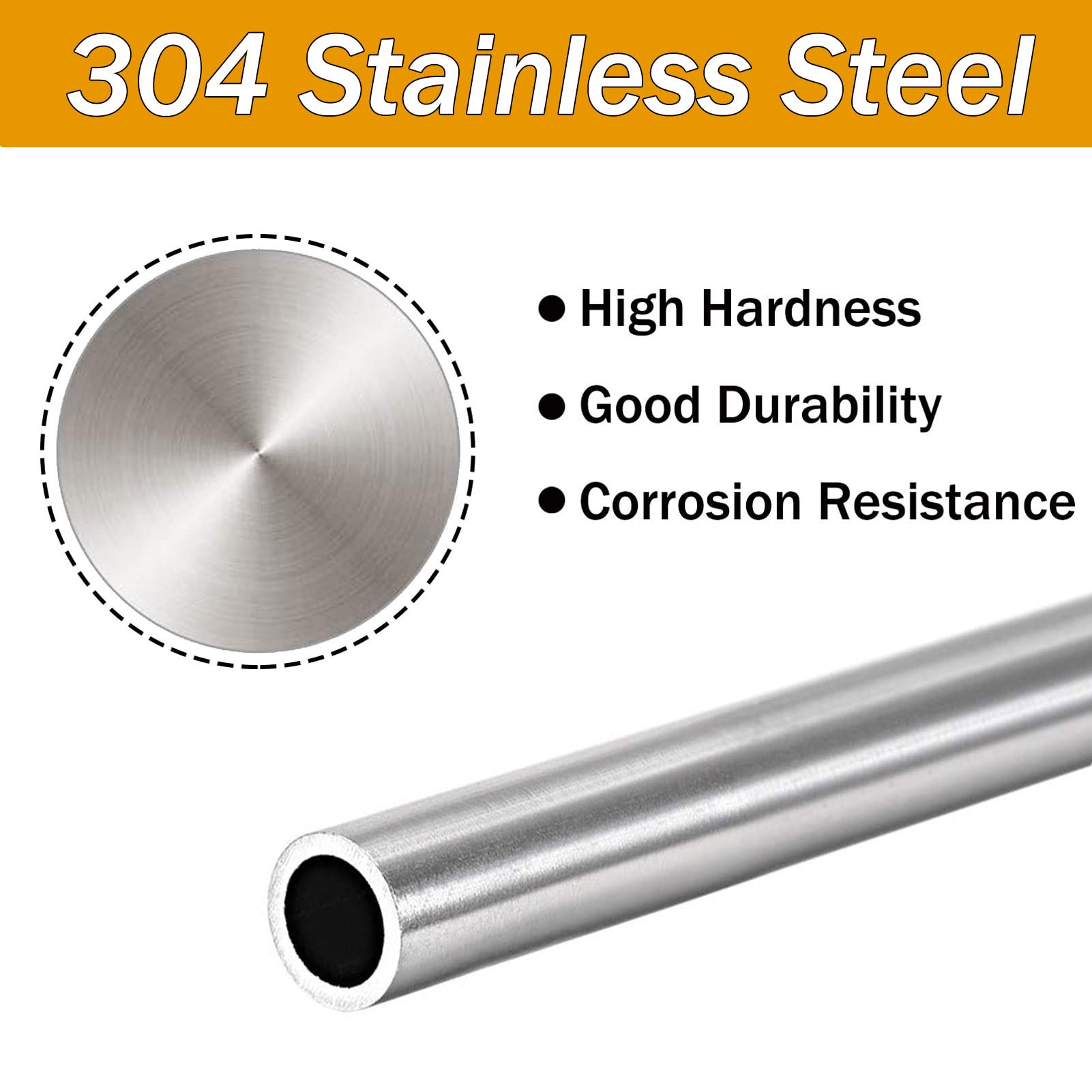 304 Edelstahl Kapillarrohr – Außen- 0,3–70 Mm, Länge 250 Mm, Wandstärke Wählbar – Für Präzisionsanwendungen