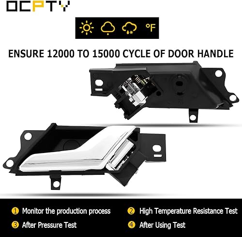Miniatura 4 de OCPTY Manija de puerta interior derecha del pasajero delantero cromado para Chevrolet Captiva Sport 2008-2010 para Saturn Vue 2012-2015