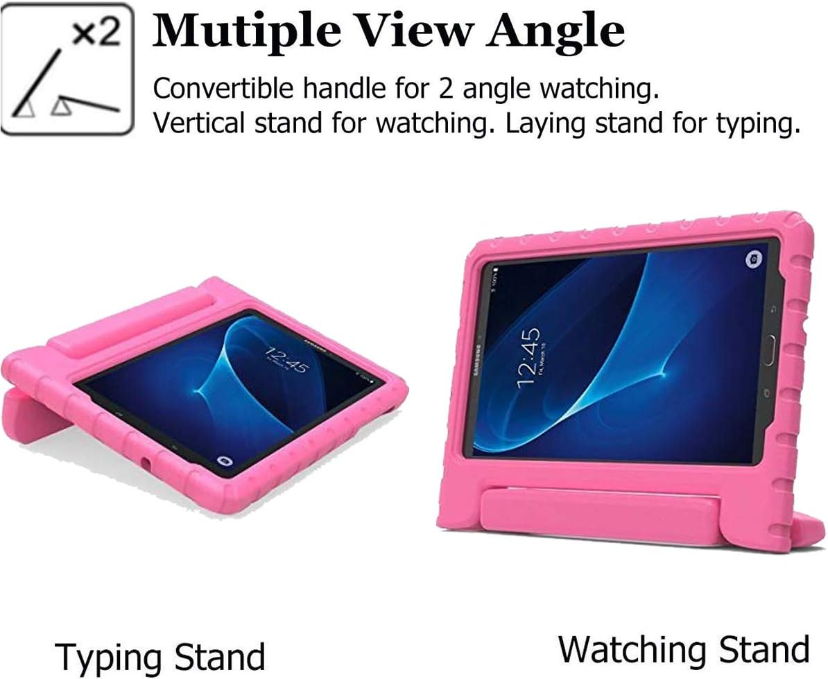 BMOUO Kids Case for Samsung Galaxy Tab A 7.0 - EVA ShockProof Case Light Weight Kids Case Super Protection Cover Handle Stand Case for Kids Children for Samsung Galaxy Tab A 7-inch Tablet - Rose