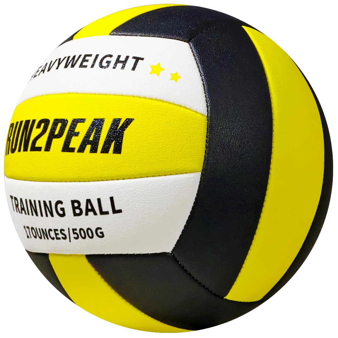 RUN2PEAK Ballon de volley-ball lourd officiel taille 5 Setter Ballon d'entraînement Volley Balles d'entraînement en PU pour équipement de rebond d'intérieur