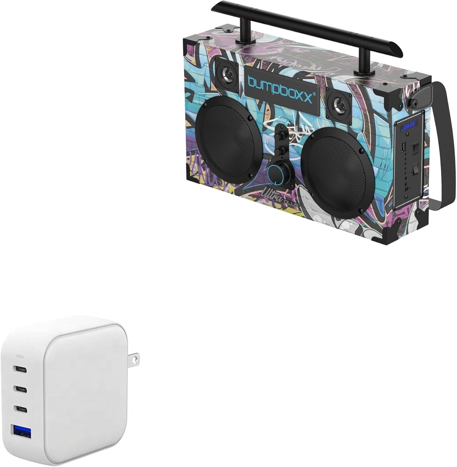 BoxWave Charger Compatible with Bumpboxx Ultra Plus - PD miniCube (100W), 100W 3 PD Port Wall Charger International - Winter White