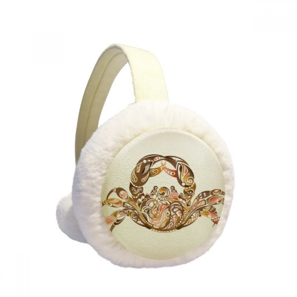 Orejeras de invierno con diseño de cangrejo peluche plegable 5