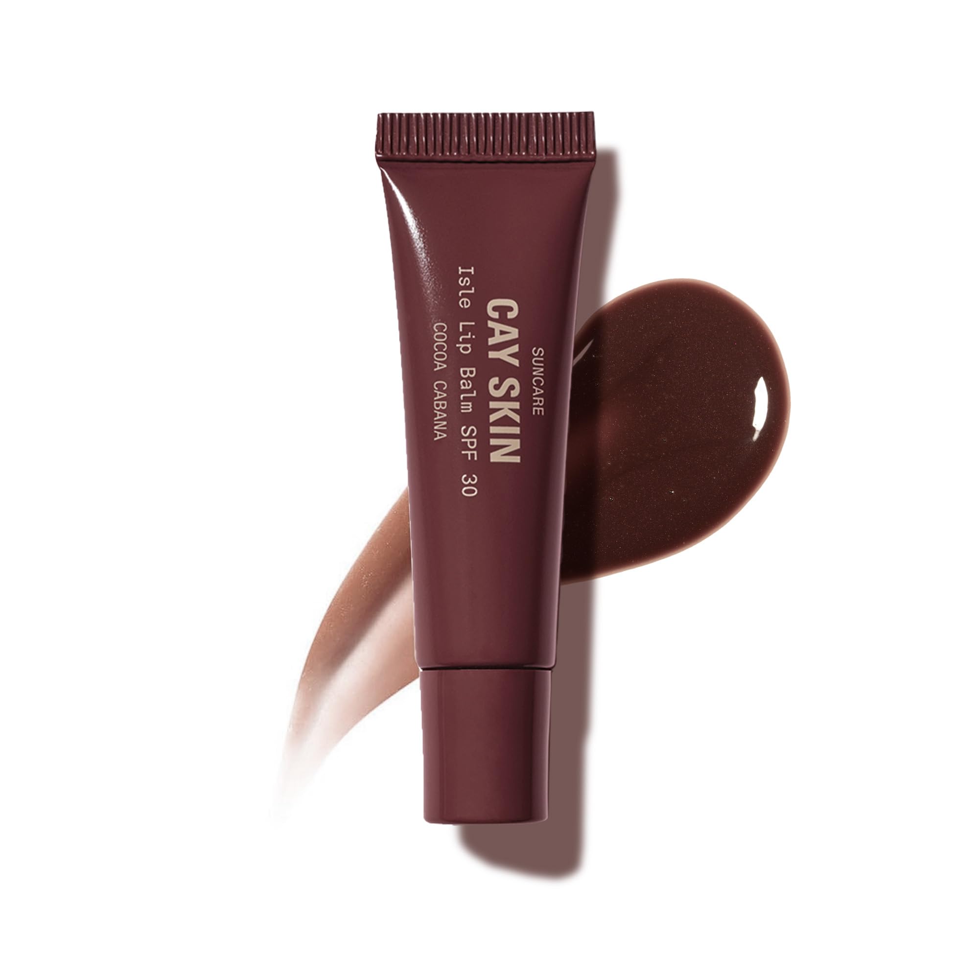 Cay Skin Isle Lip Balm SPF 30 – High Shine, Hydrating + Sheer Lip Gloss in Vanilla Brown Sugar Flavor – Formulated with Natural Ingredients for All