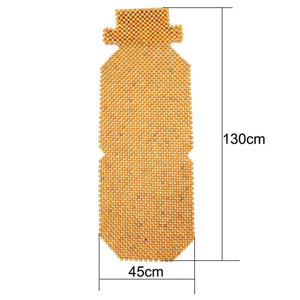liuzz uniwersalny pokrowiec na fotele samochodowe z funkcją masażu z drewnianych koralików, na lato - Jasnożółty 45 x 130CM