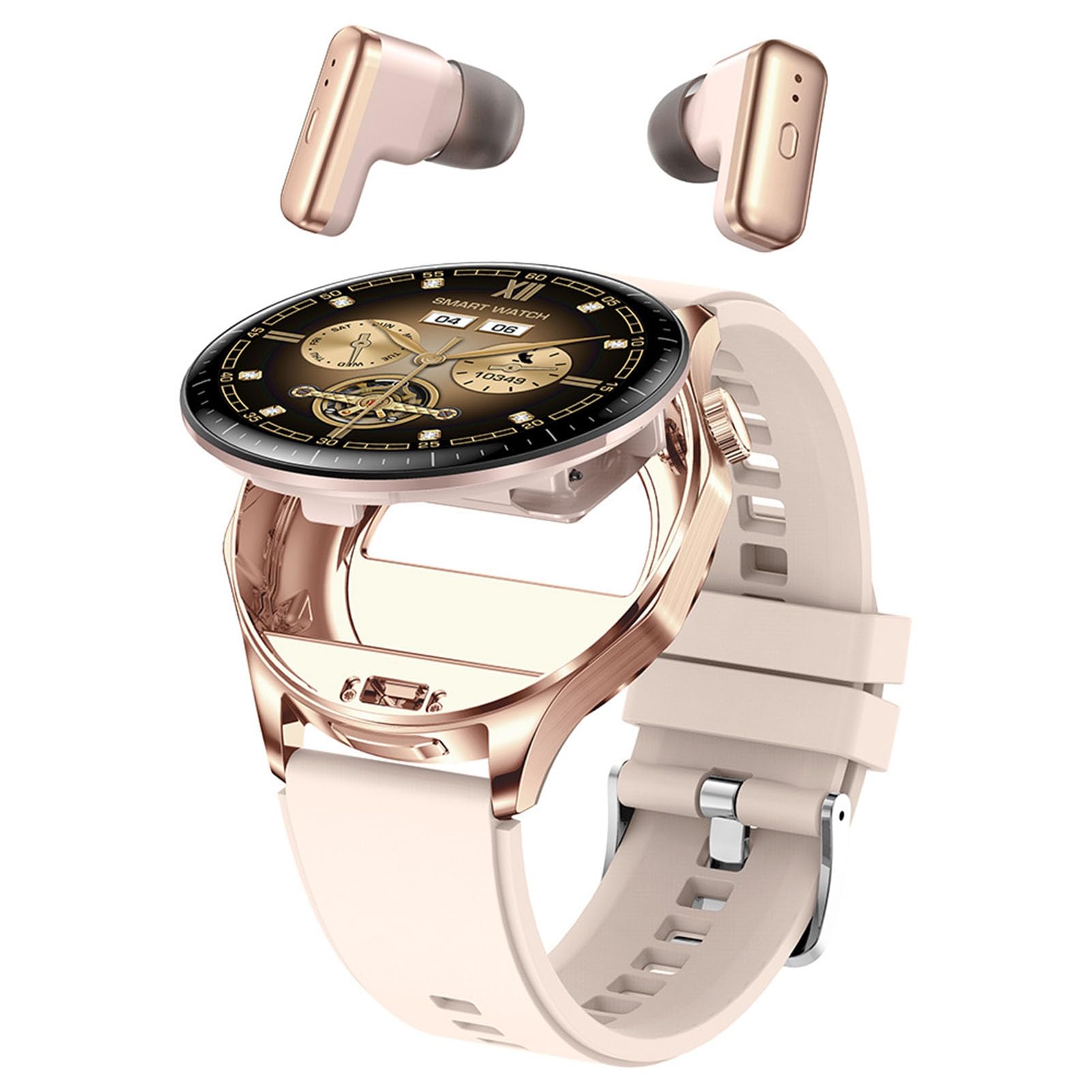 findtime Montre Connectée Homme Femme 1.39''avec Ecouteurs sans Fil Bluetooth TWS intégré Bluetooth sans Fil Casque Intégré Montre Sport Homme Smartwatch Bracelet en Silicon