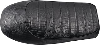 ZHANGWW ZWF Store Neue Motorrad Black Crocodile Cafe Racer Seat Vintage Buckel Sattel Flache Pan Retro Sitz Fits for CB200...