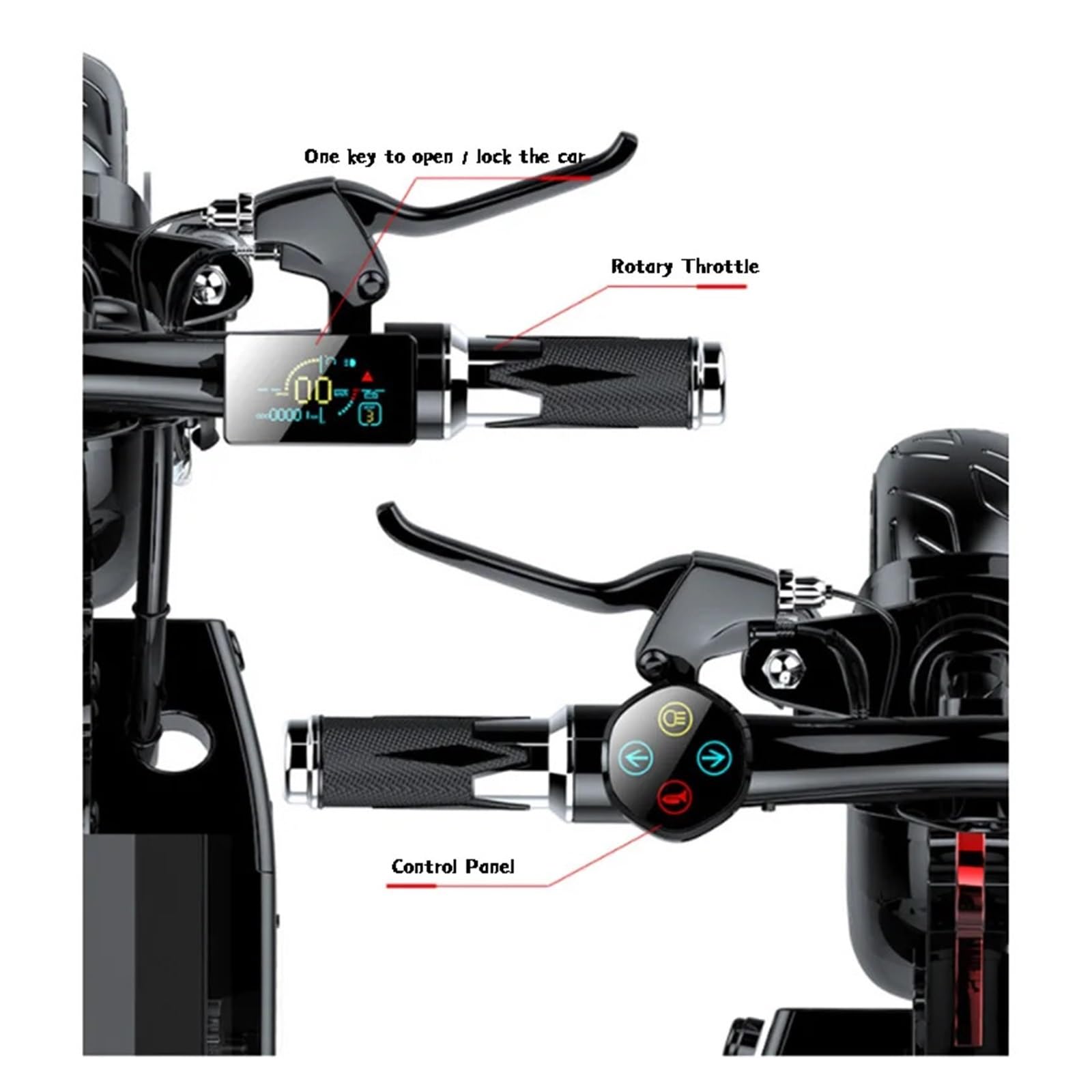 Interruttore acceleratore for scooter elettrico TF-500 Display LCD Controller brushless 36V 48V, for Kugoo, for strumento LCD M4 Pro TF-100 Cruscotto per scooter elettrico(36V 16a)