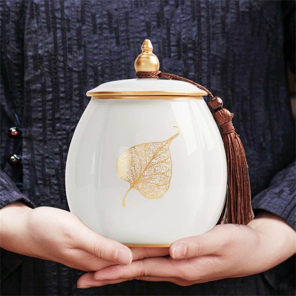 Ceramic airtight jar with lid coffee bean storage box kitchen ornament