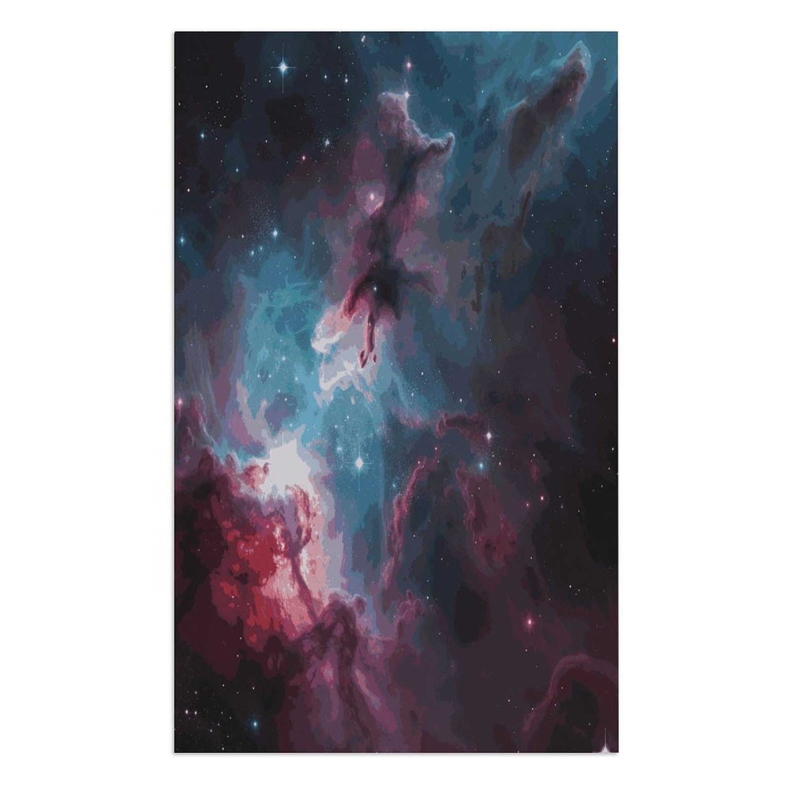 Weltraumnebel mit Cluster-Badetücher, Unisex, Strandtuch, leicht, schnell trocknend, Badetuch für Reisen, Sport, Pool, Schwimmen, Bad, Camping, Yoga, Erwachsene, 130 x 80 cm