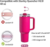Vista 22 de Silicone Spill Stopper Set Compatible with Stanley Cup 2.0 30oz & 40oz with Straw Cover, Set of 4