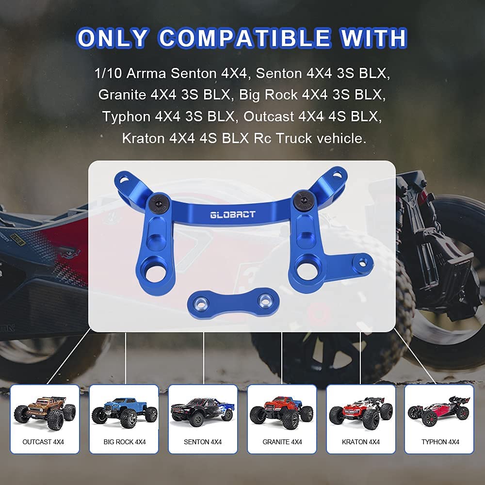 Arrma Aluminum Steering Plate A (red) (2) Ara340158 8 ARRMA Aluminum Steering Plate A (Red) (2), ARA340158, High-Quality RC Upgrade Parts