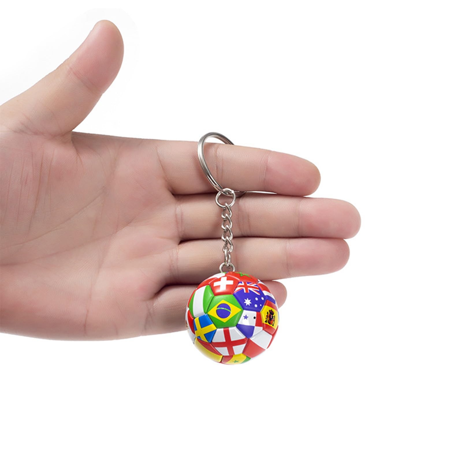 KTGUK World Cup Geometric Soccer Ball Keychain,Mini Chain Football Match World Cup Team Keychains,Cute Ball keychain Pendant,for Men Fans