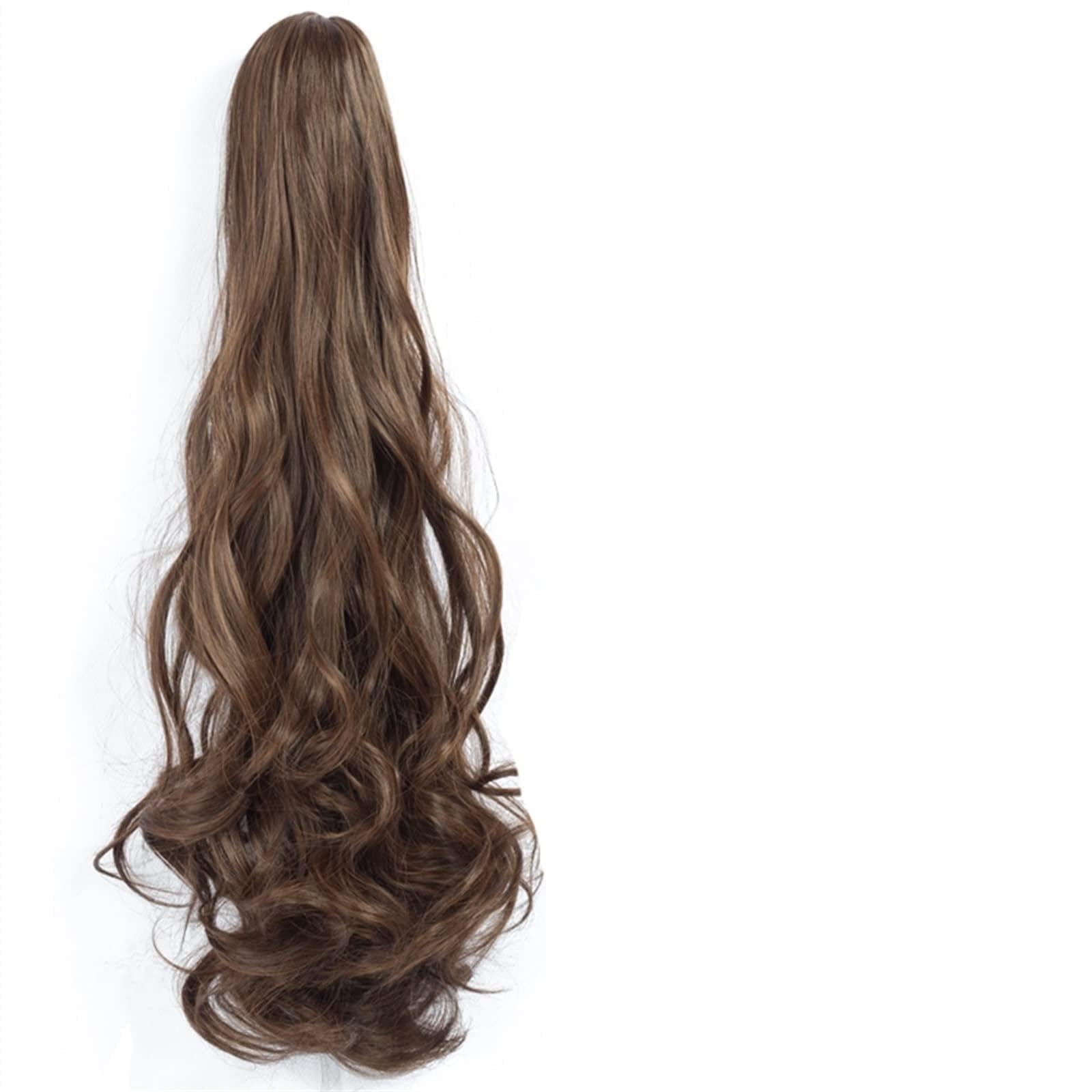 Estensione coda di cavallo Clip ad artiglio sintetica lunga e dritta sulle estensioni dei capelli a coda di cavallo Pezzo di capelli a coda di cavallo resistente al calore da 24 pollici for le donne Q
