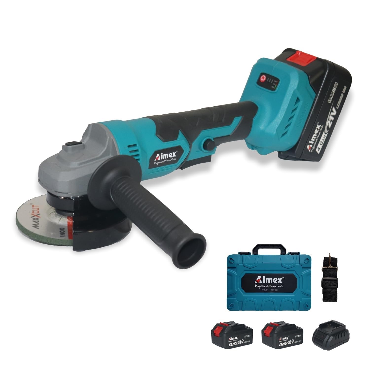 Aimex DT-112H Brushless Cordless Angle Grinder 7000 RPM, With 21V-4.0Ah Lithium-ion 2 Batteries & Charger, 100-125 MM Diameter, M10/M14 Thread, 6-Month Warranty (B0D14X6455) Amazon Price History, Amazon Price Tracker