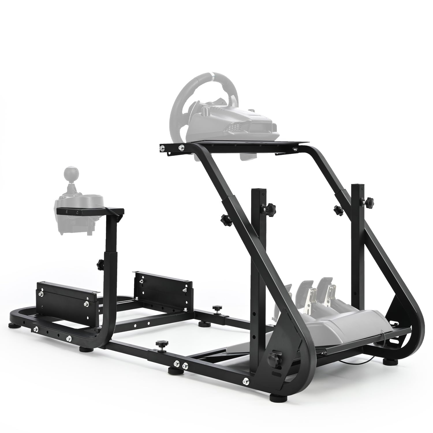 Marada Stojak na kokpit, stojak na koło wyścigowe pasuje do Logitech G25 G27 G29 G920 Thrustmaster Fanatec symulator jazdy kokpit bez kółek pedały siedzenie TV