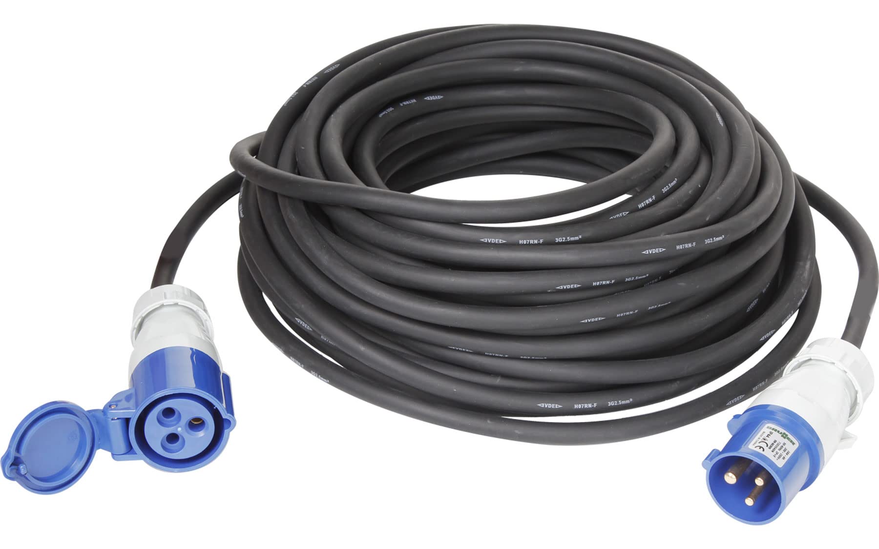 BRUNNER 0301091N Przedłużacz kabel CEW/EWG 10M, 3 bieguny, gumowa osłona 3X1,5 Mm^2, ochrona Ip 44 na zewnątrz, zatwierdzony Ce 230V-16A