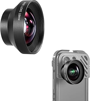 Neewer Hd 18Mm 100° Wide Angle Lens Only For 17Mm Thread Backplate, 0.5X Magnification Compatible With Smallrig Iphone Samsung Phone Cage With 17Mm Lens Adapter, Ls-42,Multi Color