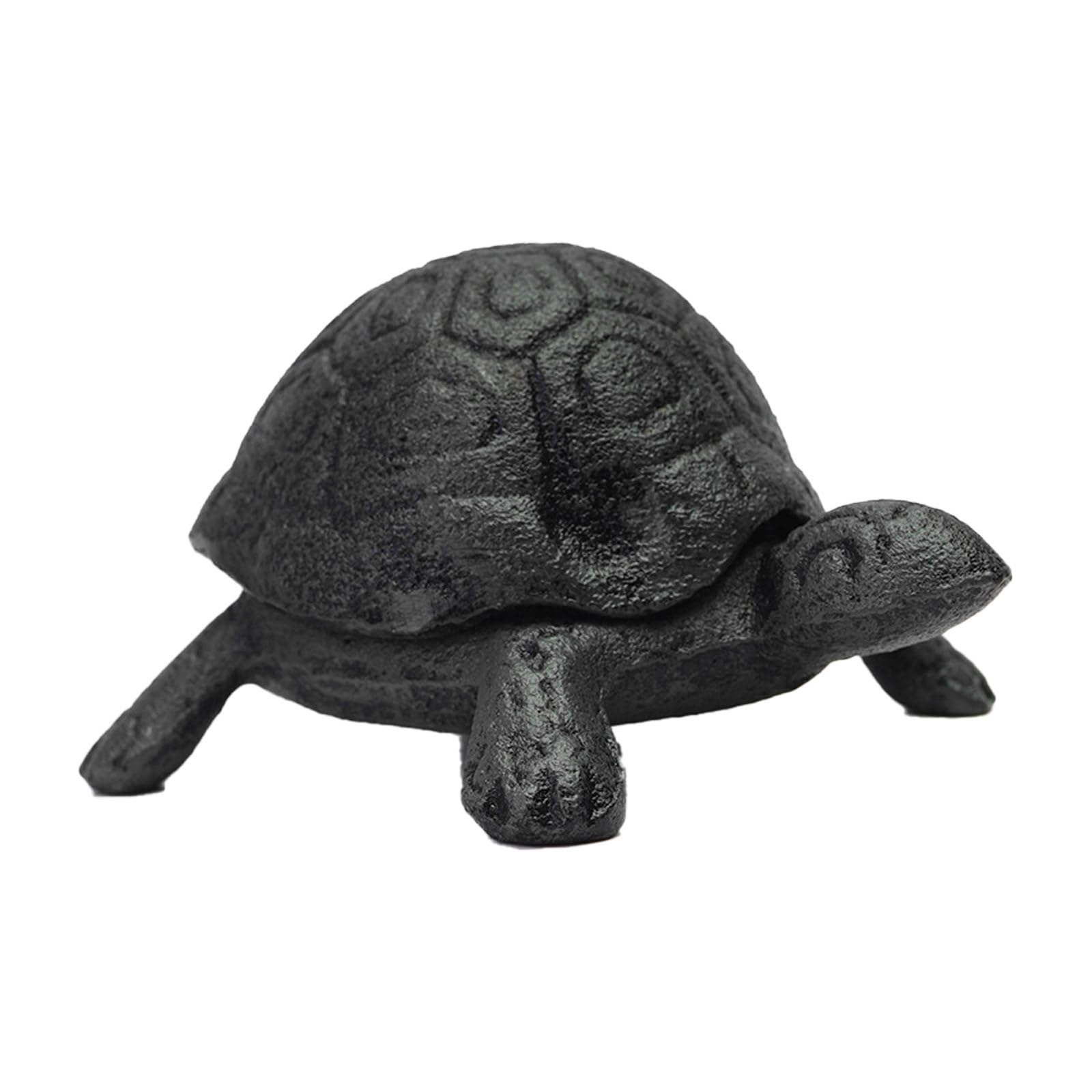 Porte-clé en fonte tortue : boîte secrète déco jardin