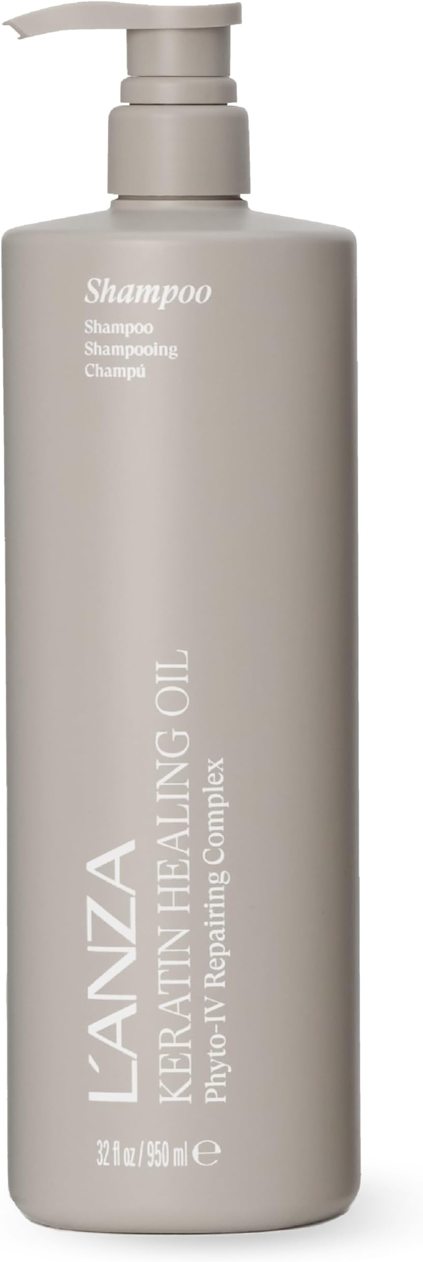 L'ANZA Keratin Healing Oil Lustrous Shampoo for Damaged Hair – Nourishes, Repairs, and Boosts Hair Shine and Strength for a perfect Silky Look, Sulfate-free, Parabens-free, Gluten-free (32 Fl Oz)