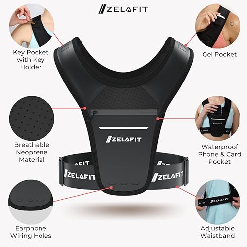 Miniatura 2 de Chaleco de correr para mujeres y hombres, soporte para teléfono de correr, perfecto para equipo de correr, accesorios de correr, artículos