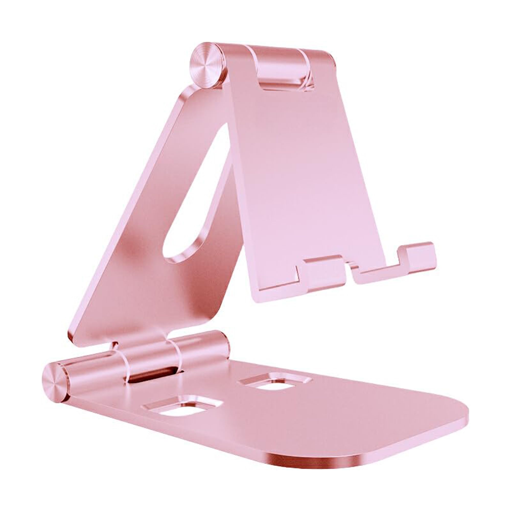 Cell Phone Stand for Angle Height Adjustable Desk Sturdy Aluminum Metal Phone Holder for iPhone,iPad, Mobile Phone, All Android Smartphone,Desktop Pink