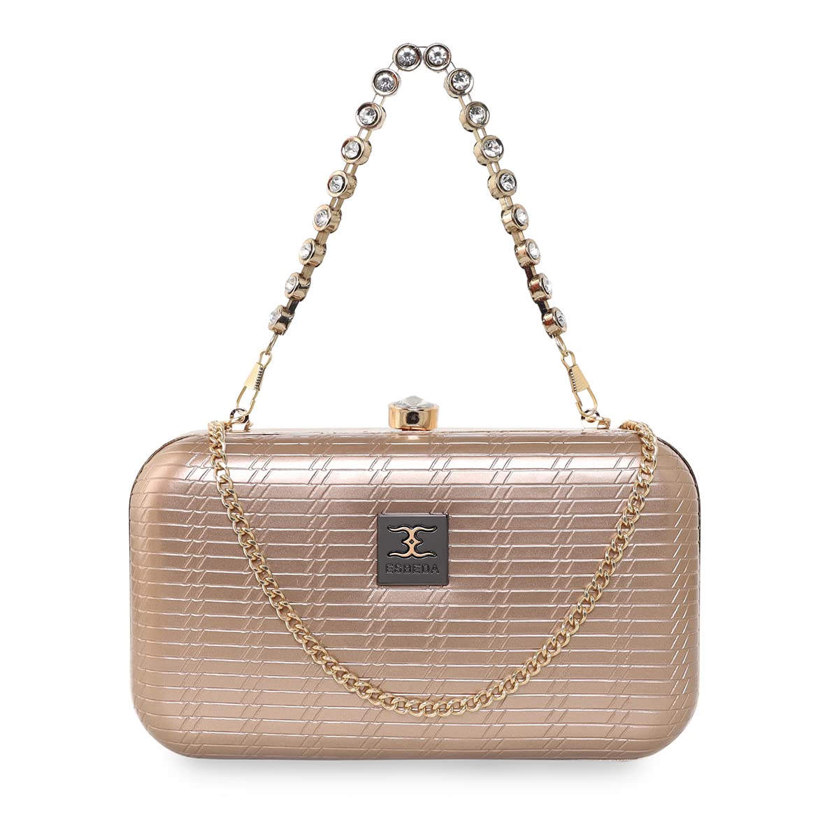 ESBEDA Gold Color Emboss Brick Pattern Clutch For Women (B0BQYX5FDG) Amazon Price History, Amazon Price Tracker